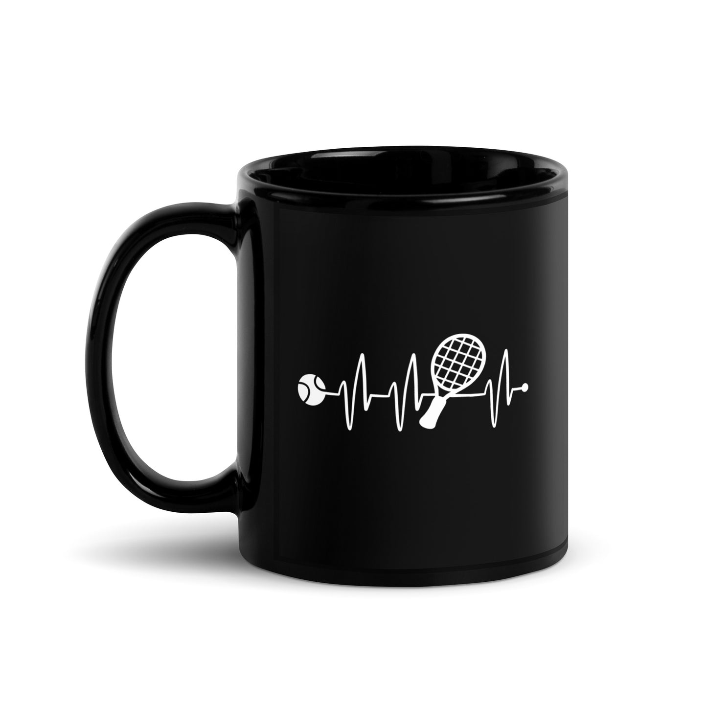 Herzschlag | Tasse schwarz