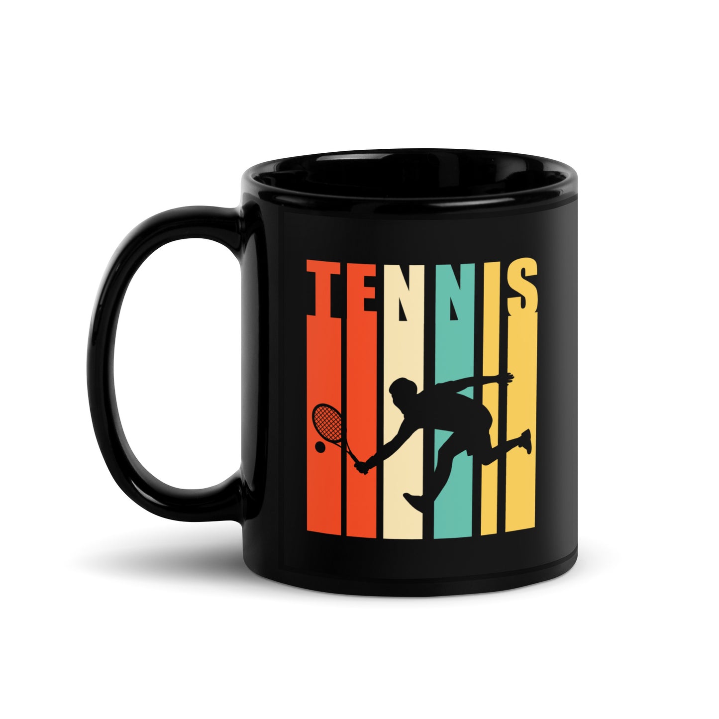 Tennis retro | Tasse schwarz