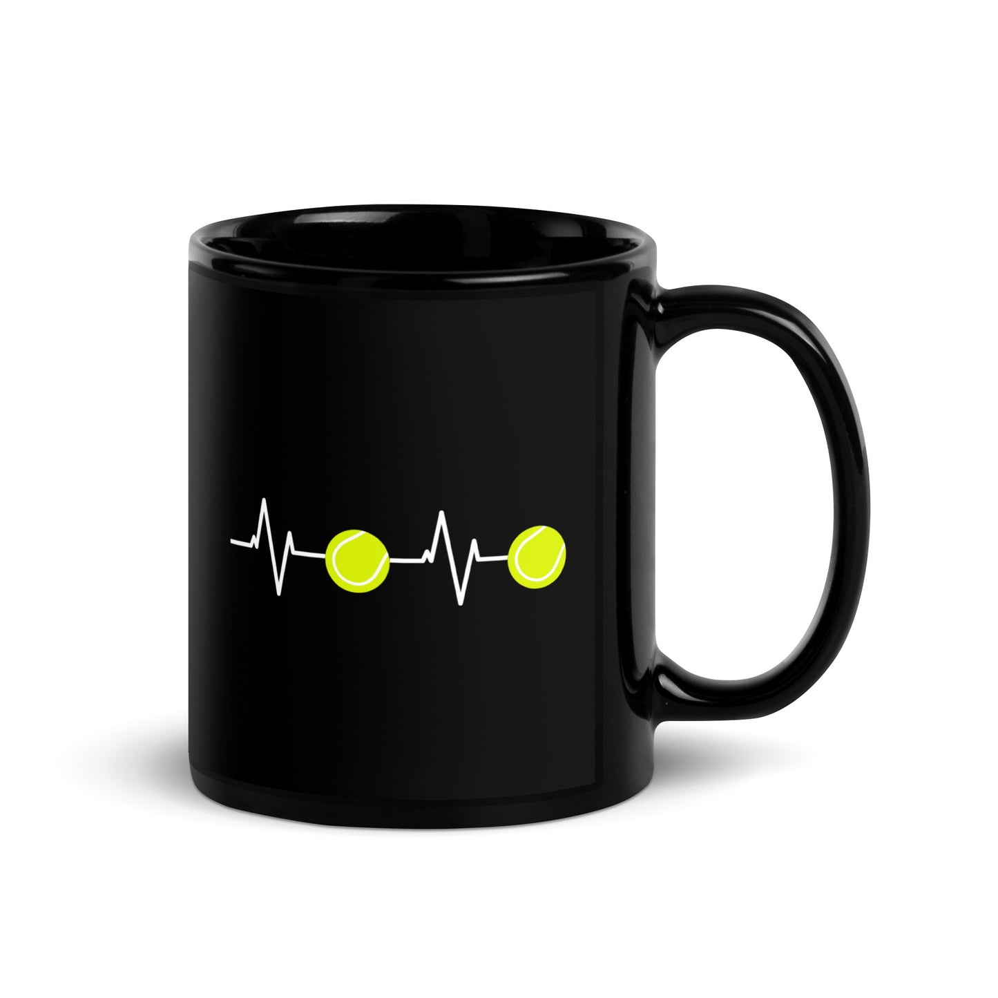 Herzschlag | Tasse schwarz