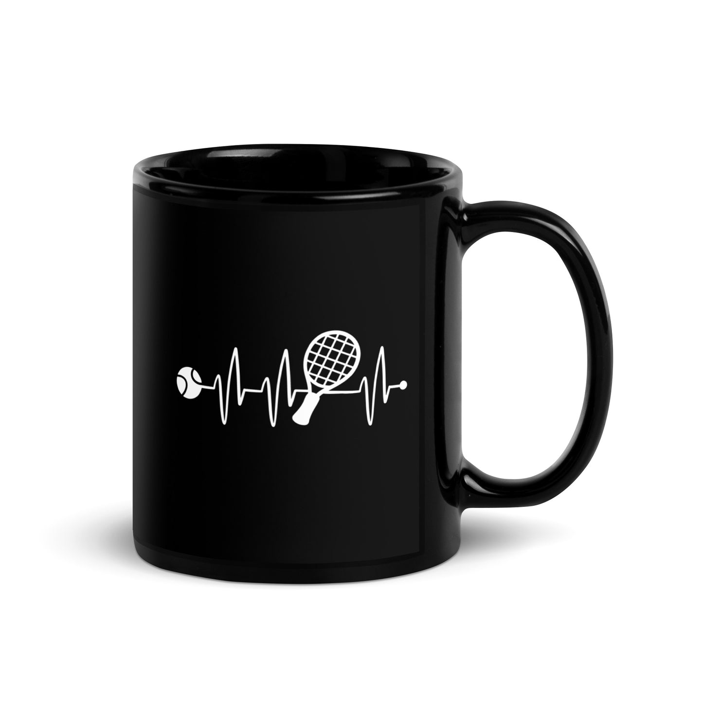 Herzschlag | Tasse schwarz