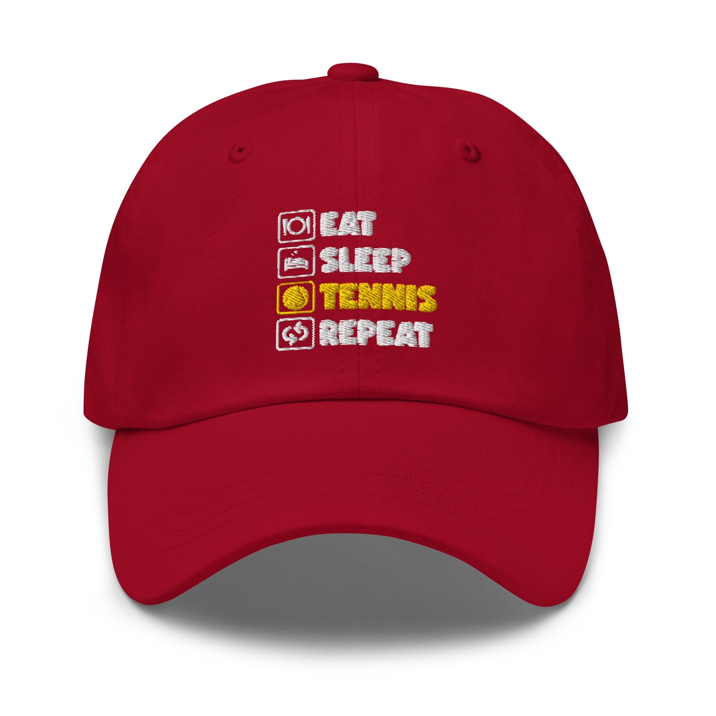 eat sleep tennis | Cap bestickt