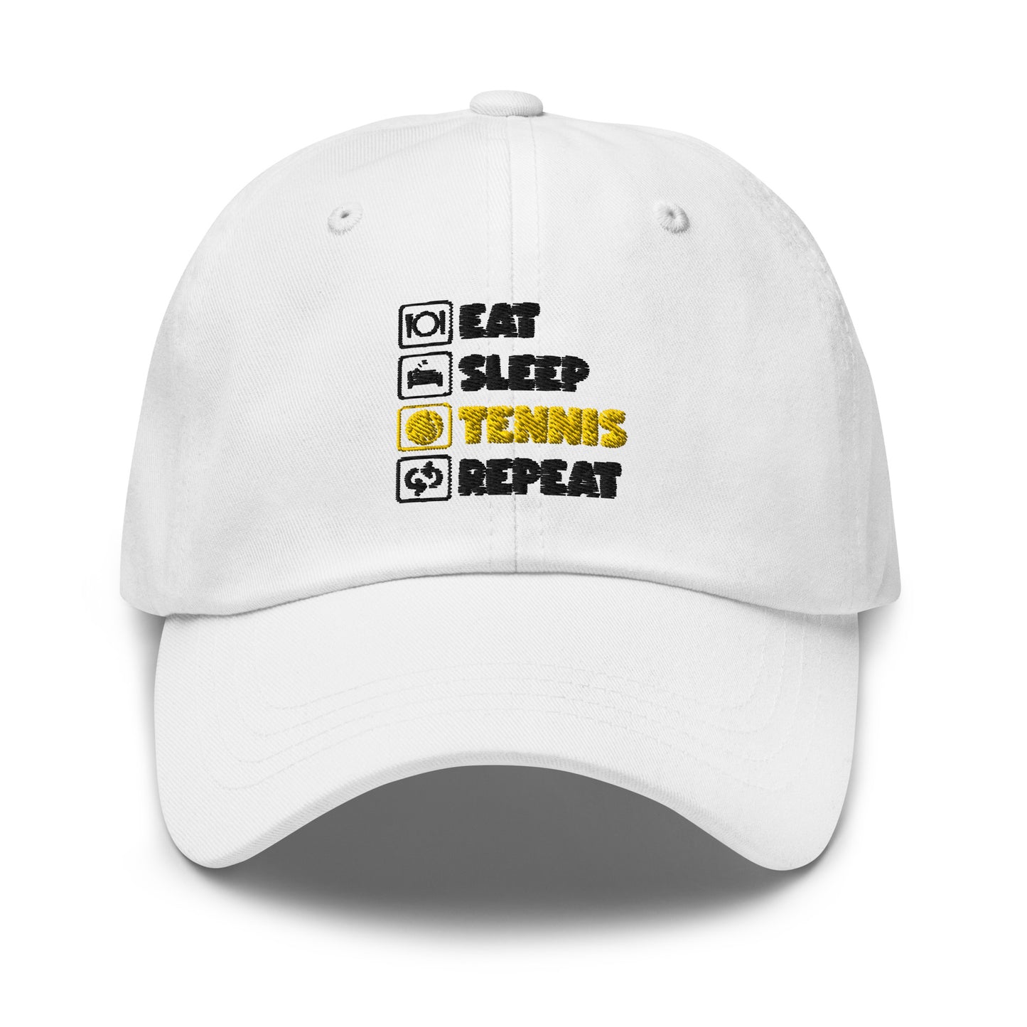 eat sleep tennis | Cap bestickt
