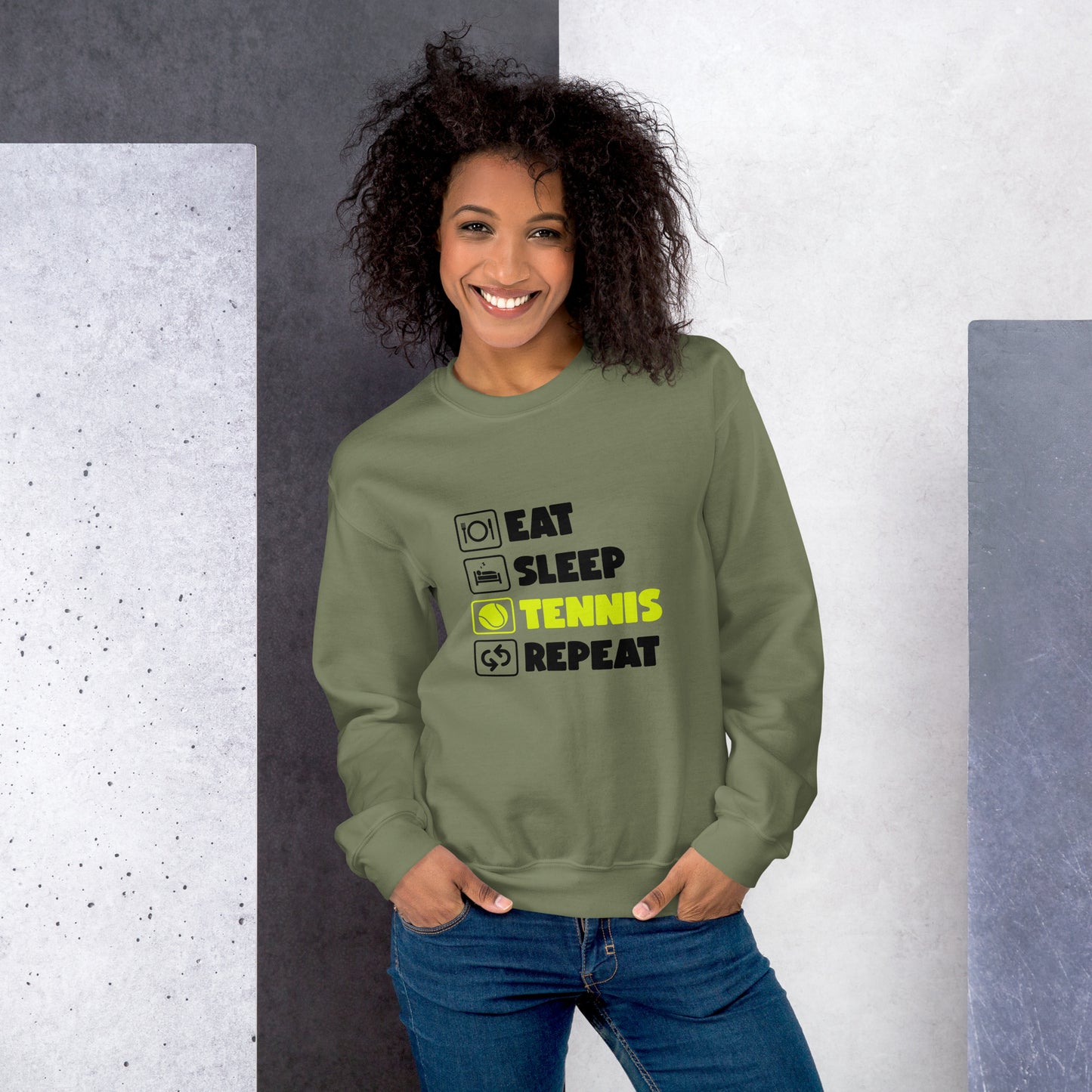 eat sleep tennis | Sweatshirt