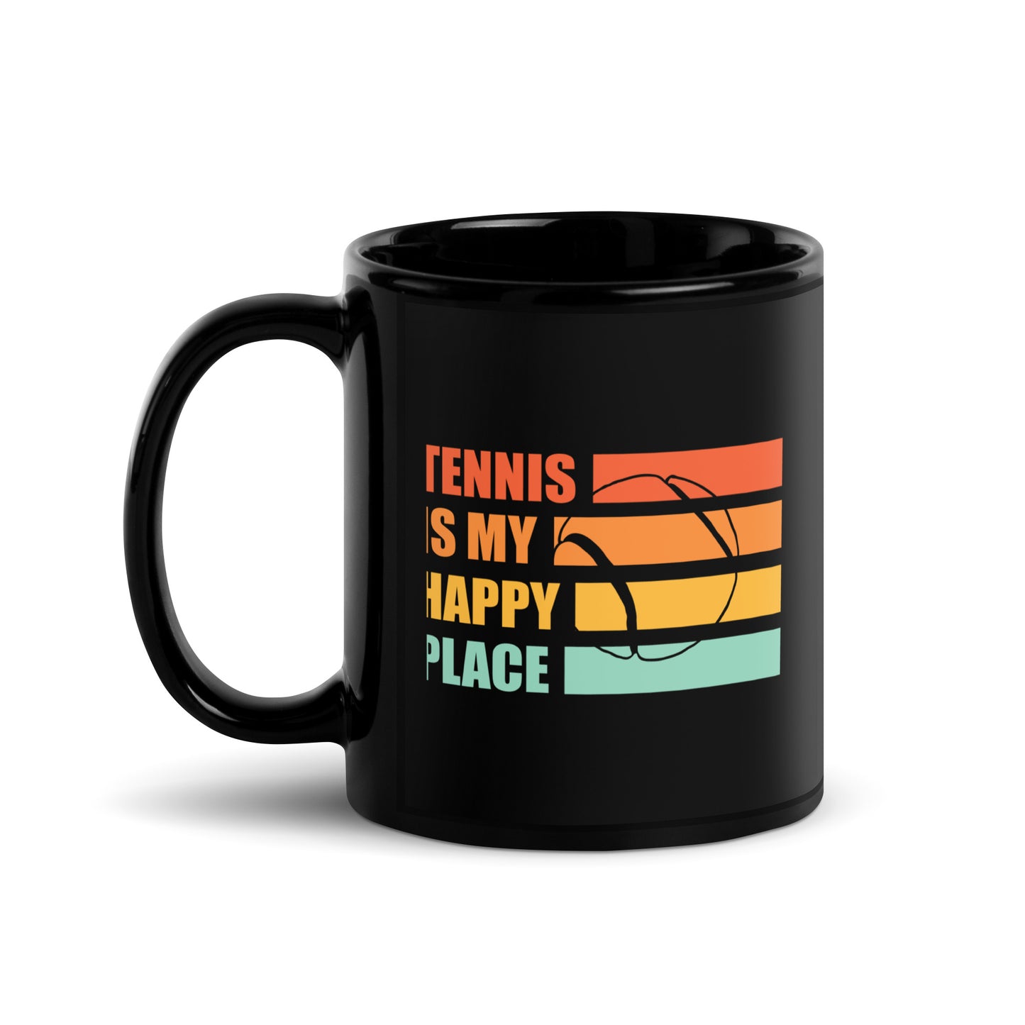 happy place | Tasse schwarz