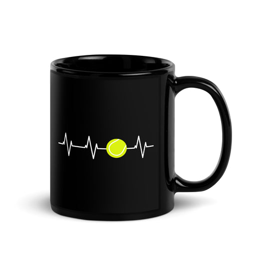 Herzschlag | Tasse schwarz