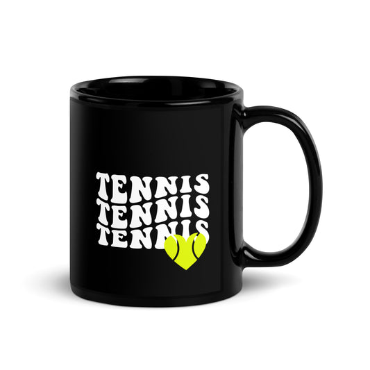 Tennisliebe | Tasse schwarz