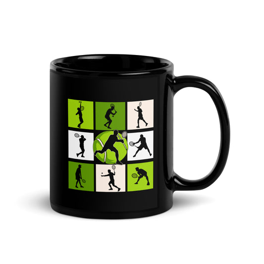 Tennisplayer | Tasse schwarz