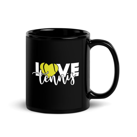 love tennis | Tasse schwarz