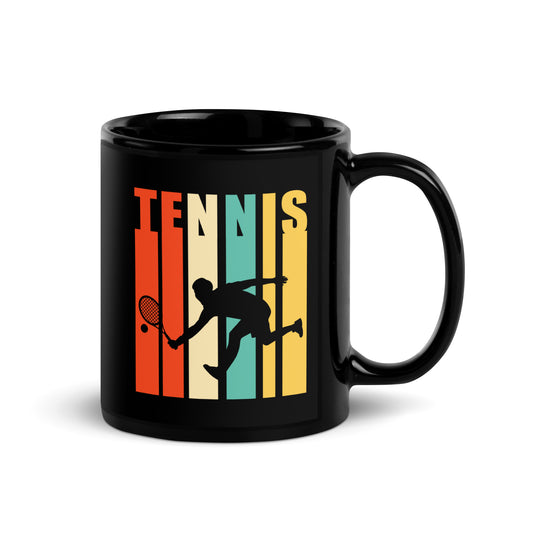 Tennis retro | Tasse schwarz