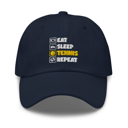 eat sleep tennis | Cap bestickt