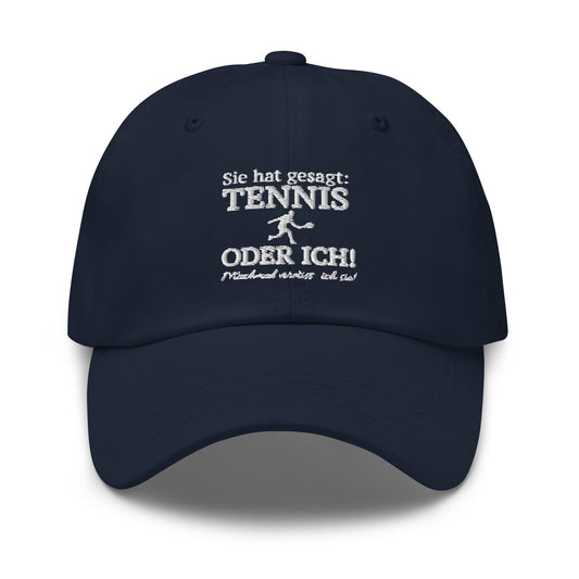 Tennis oder sie | Cap bestickt