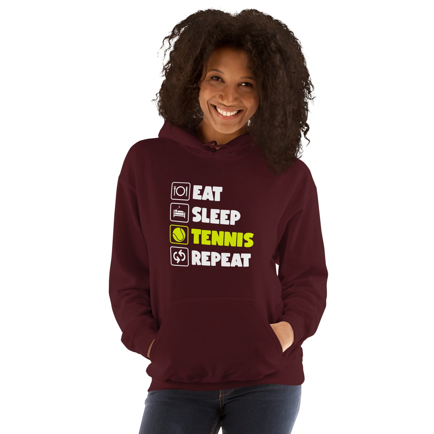 eat sleep tennis | Hoodie