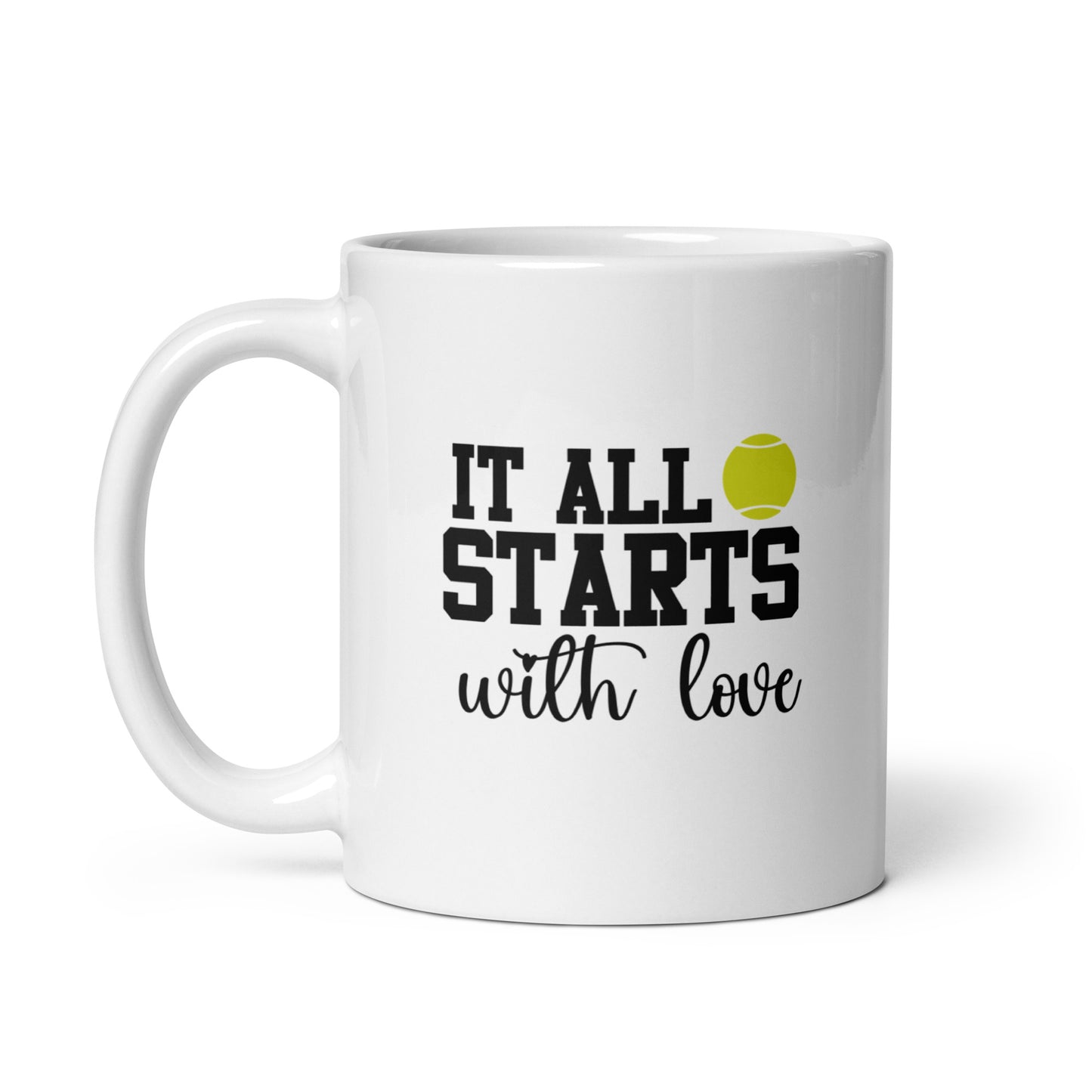 starts with love | Tasse weiß