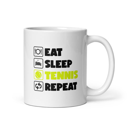 eat sleep Tennis | Tasse weiß