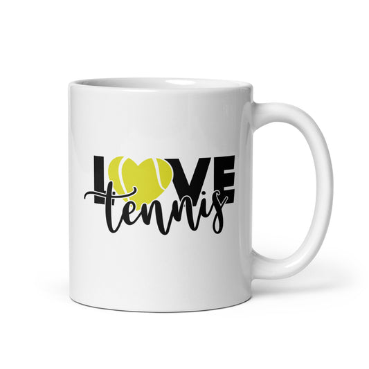 love tennis | Tasse weiß
